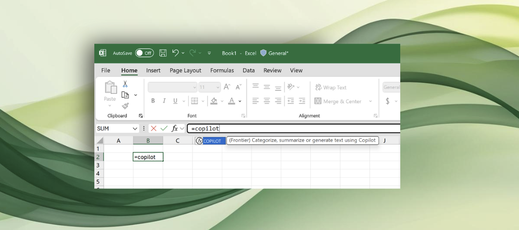 Copilot in Excel Cells