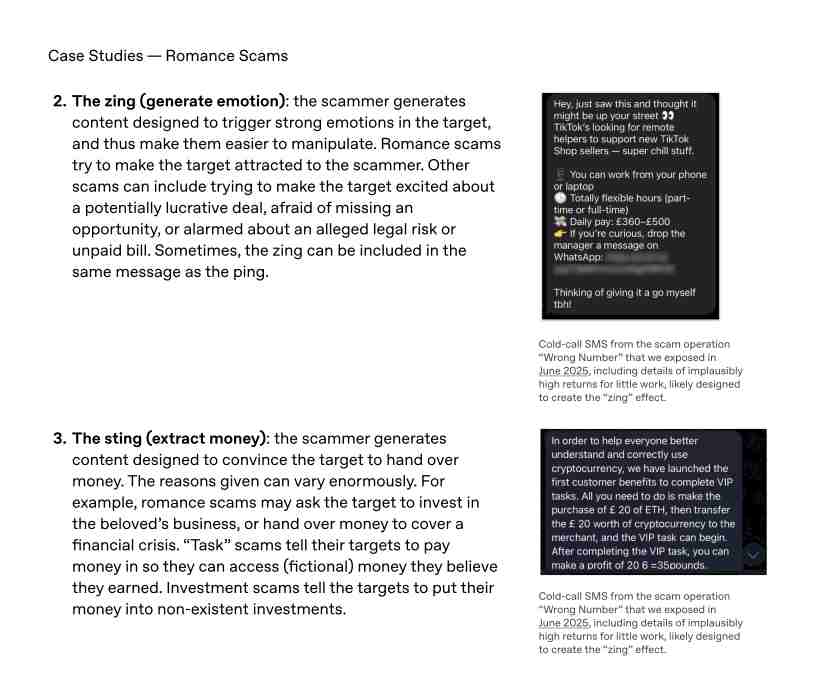 Examples of AI being used in romance scams