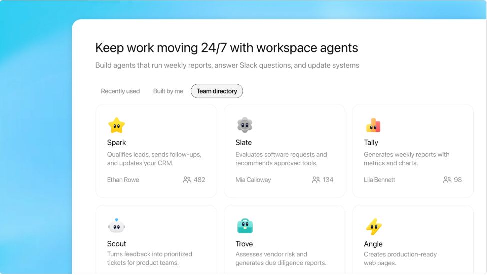 ChatGPT new Workspace Agents