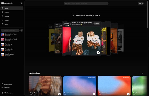 New Elevenmusic platform