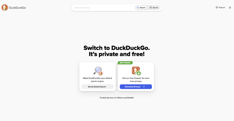 DuckDuckGo website
